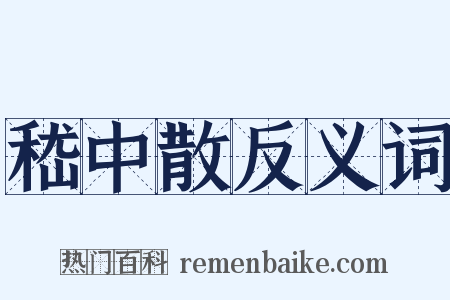 嵇中散反义词是什么意思的图片